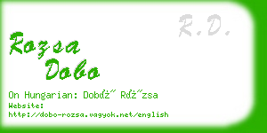 rozsa dobo business card